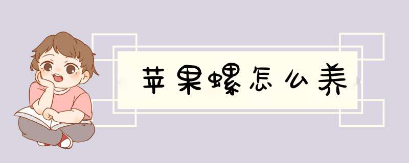 苹果螺怎么养