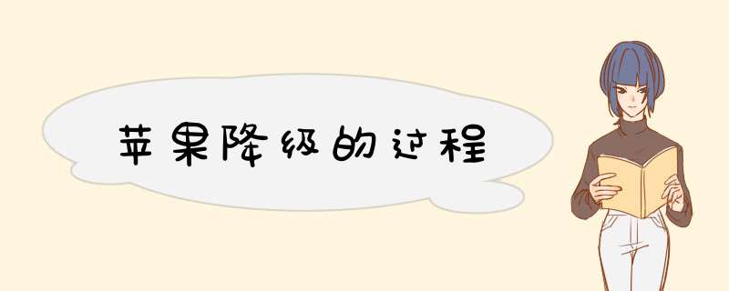 苹果降级的过程