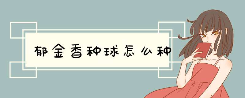 郁金香种球怎么种