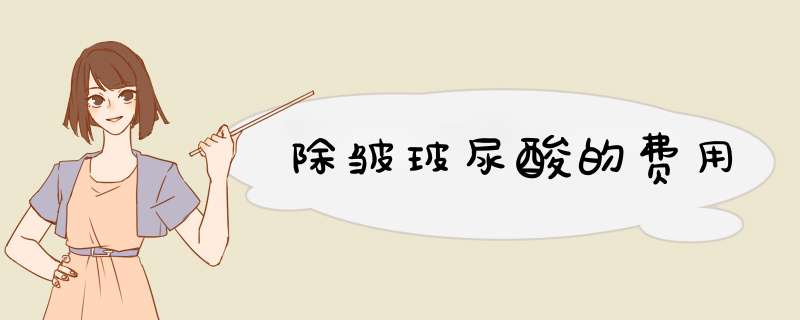 除皱玻尿酸的费用