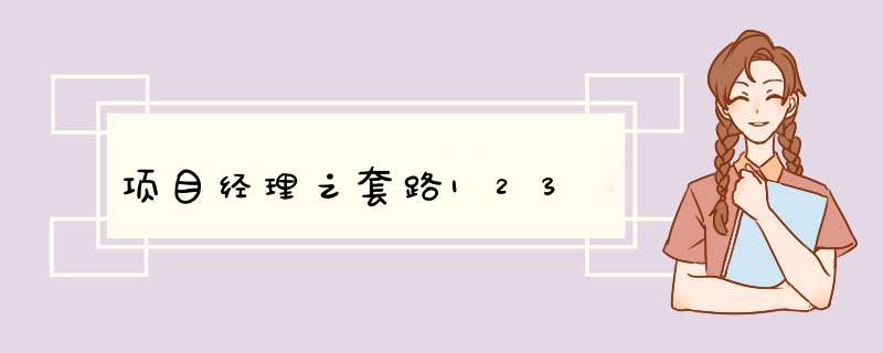 项目经理之套路123