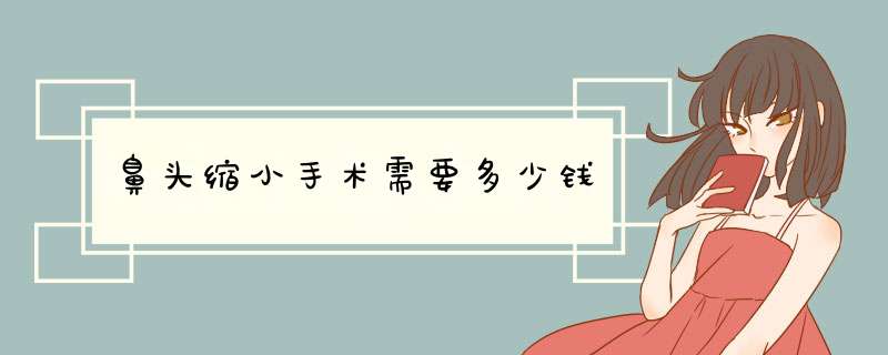 鼻头缩小手术需要多少钱