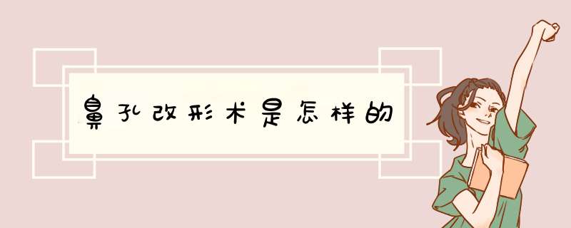 鼻孔改形术是怎样的