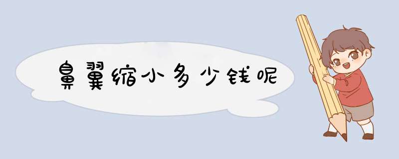 鼻翼缩小多少钱呢