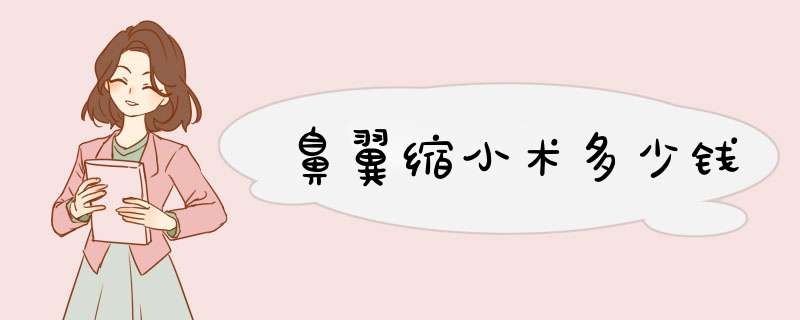 鼻翼缩小术多少钱